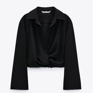 Zara twist front crop top